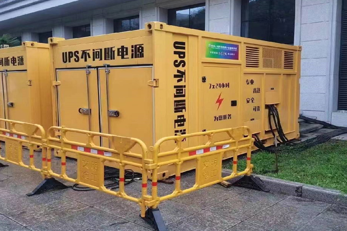 防城发电机租赁施工现场