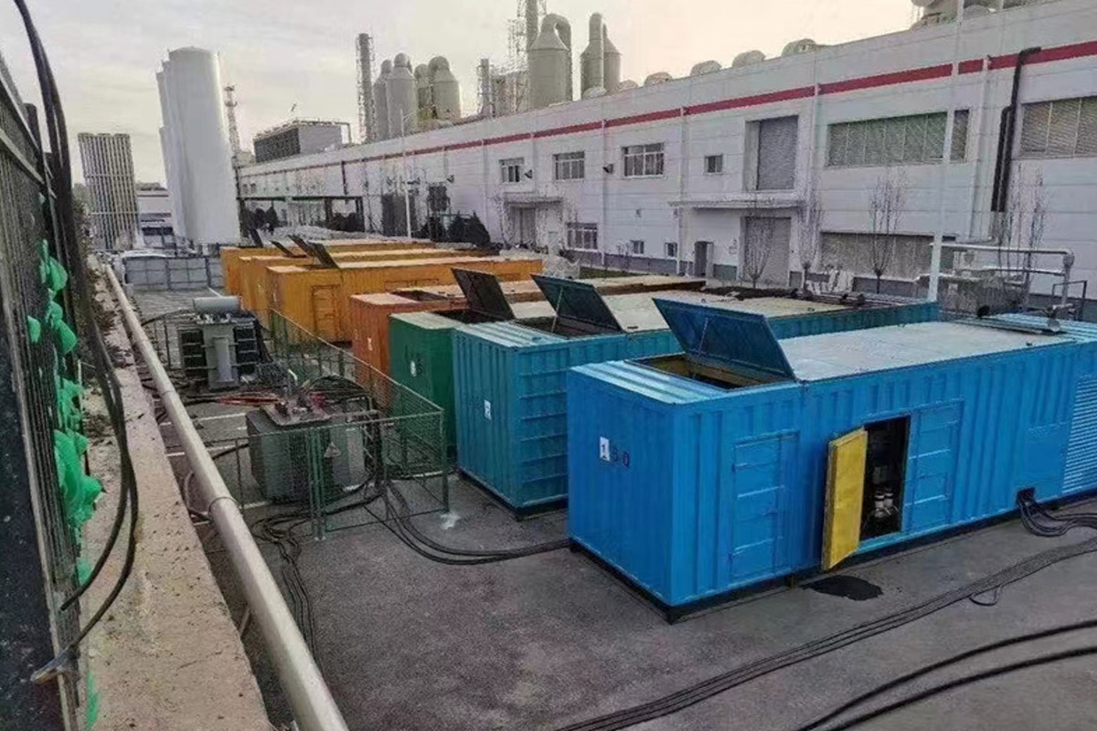 防城发电机租赁施工现场